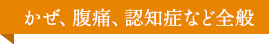 かぜ、腹痛、認知症など全般
